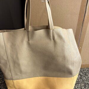 Celine Bag Saffron Tan Leather Tote Cover Sand Horizontal Yellow